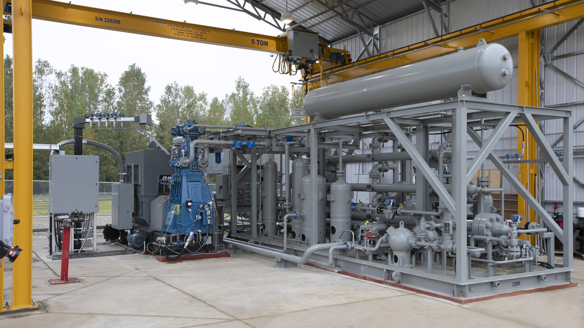 Compresor KBH en las instalaciones para la prueba de hidrógeno de Ariel